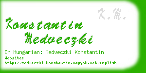 konstantin medveczki business card
